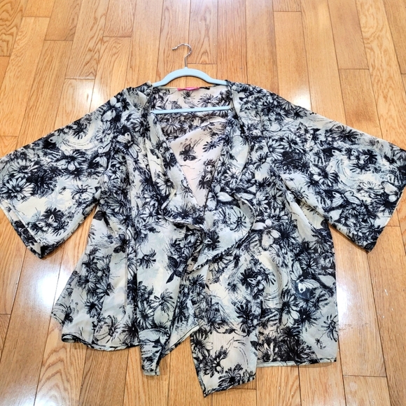 Pennington open front chiffon cardigan top - Picture 1 of 7